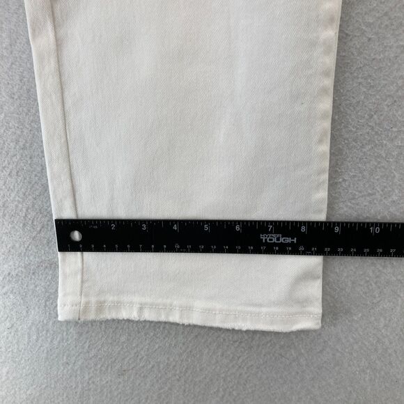 Preme Jeans Mens 40x34 Semi Stacked Fit Cargo Utility White Distressed Denim Y2K - Picture 12 of 15